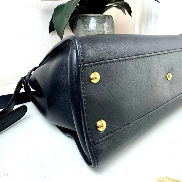 Fendi Black Calf Leather Iconic Peekaboo Medium GHW Authentic CoA Bag Purse - Picture 4 of 9